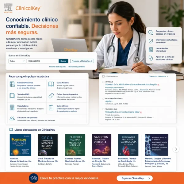 LIBROS Y REVISTAS, ARTICULOS EN CLINICAL KEY